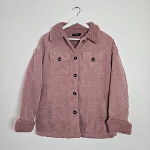 Blush Corduroy Teddy Jacket